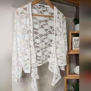White Lace Cardigan